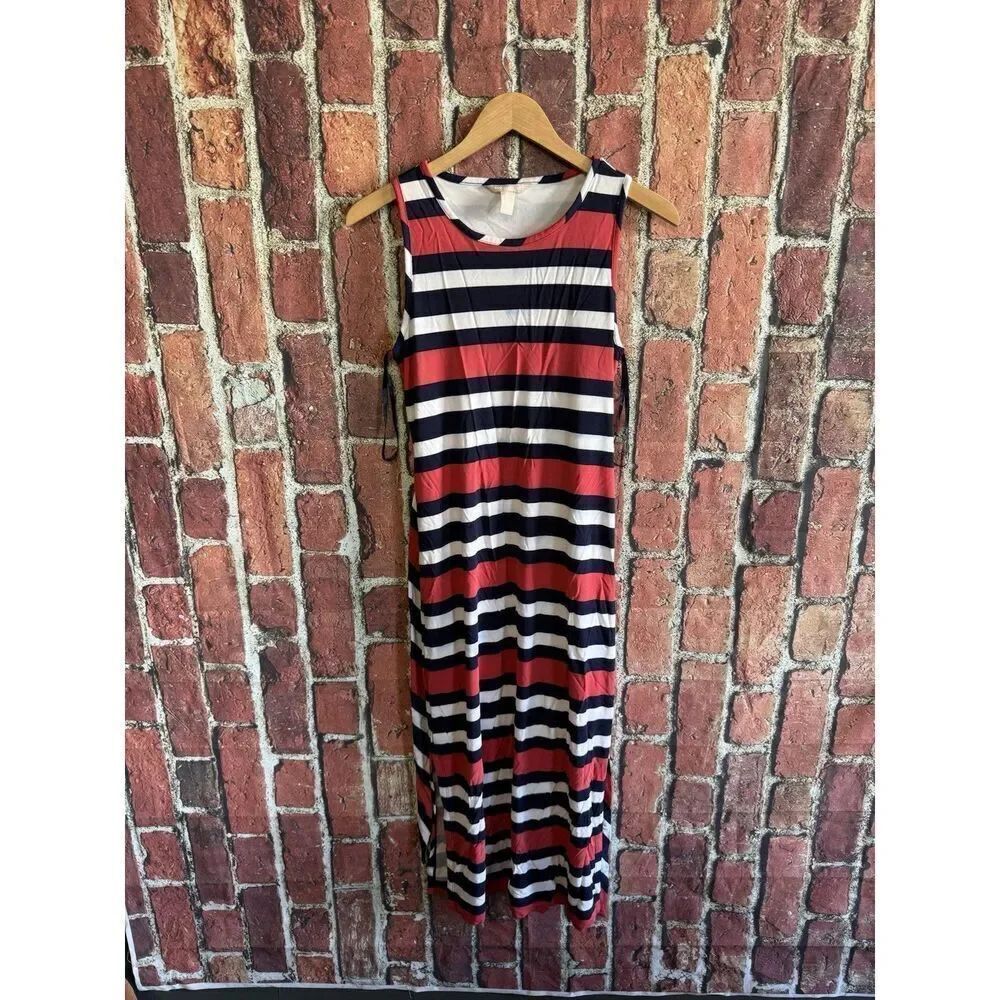 Banana Republic Womens Multicolor Striped Sleeveless Slip Dress Size Small